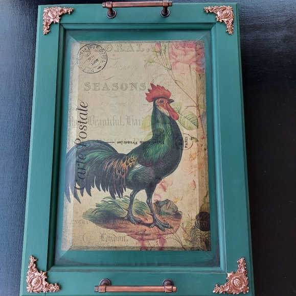 View of Accents | Handmade Upcycled Decorative Tray | Poshmark